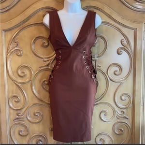 Iris NWT side lattice dress. Body con.